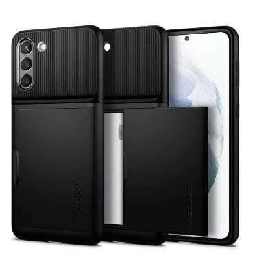 SAMSUNG GALAXY S21+ PREMIUM SLIM ARMOR CARD CASE BLACK | SPIGEN