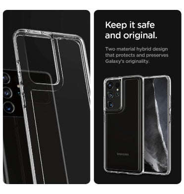 SAMSUNG GALAXY S21 ULTRA PREMIUM ULTRA HYBRID CRYSTAL CASE CLEAR | SPIGEN