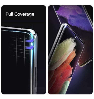 SAMSUNG GALAXY S21 ULTRA GLAS.TR PREMIUM TEMPERED GLASS SCREEN PROTECTOR | SPIGEN