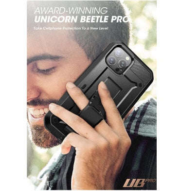 IPHONE 12 PRO MAX FULL BODY RUGGED PROTECTIVE CASE WITH SCREEN PROTECTOR BLACK | SUPCASE