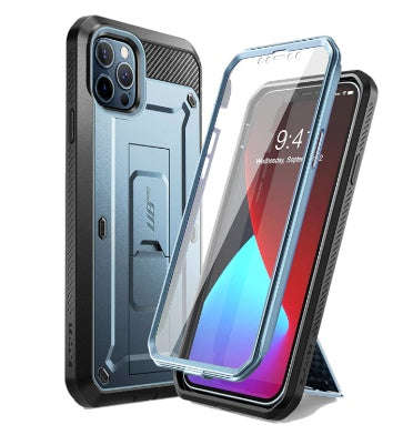 IPHONE 12 PRO MAX FULL BODY RUGGED PROTECTIVE CASE WITH SCREEN PROTECTOR CERULEAN | SUPCASE