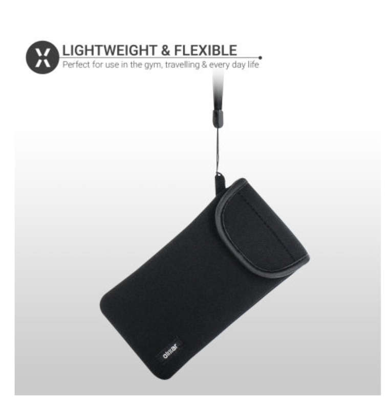 NEOPRENE UNIVERSAL SMARTPHONE POUCH SLEEVE BLACK | OLIXAR