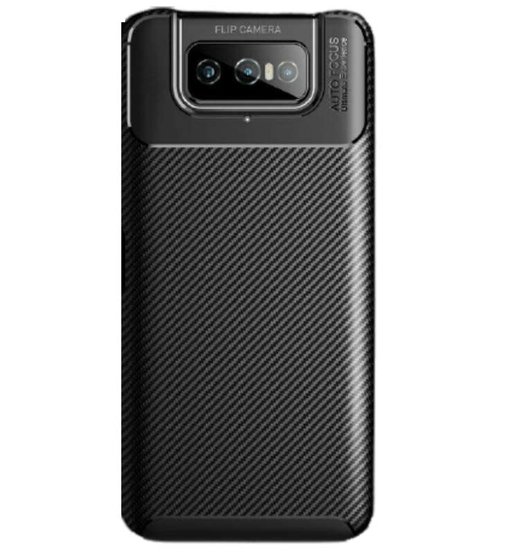 ASUS ZENFONE 8 FLIP PREMIUM CARBON FIBRE TEXTURED CASE BLACK
