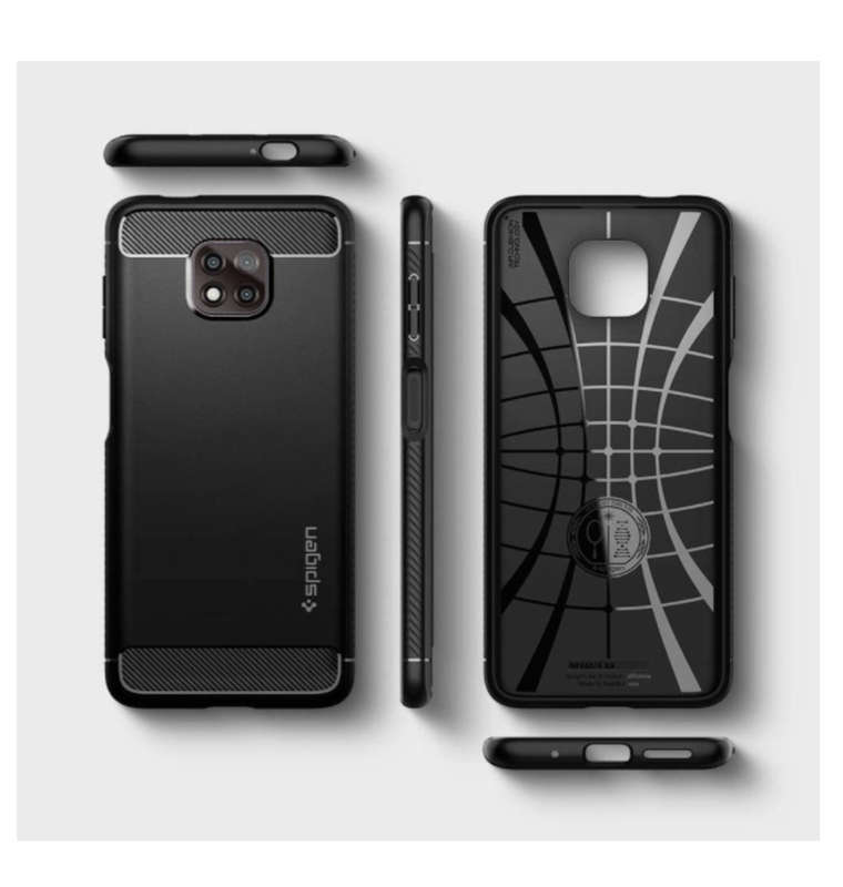 MOTO G POWER (2021) PREMIUM RUGGED ARMOR CASE BLACK | SPIGEN