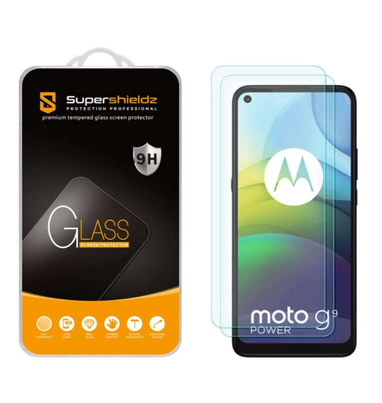MOTO G9 POWER PREMIUM TEMPERED GLASS SCREEN PROTECTOR 9H 2PK | SUPERSHIELDZ