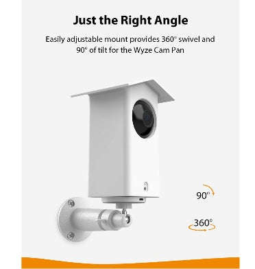 WYZE CAM PAN OUTDOOR WALL MOUNT PROTECTIVE COVER & BRACKET WHITE