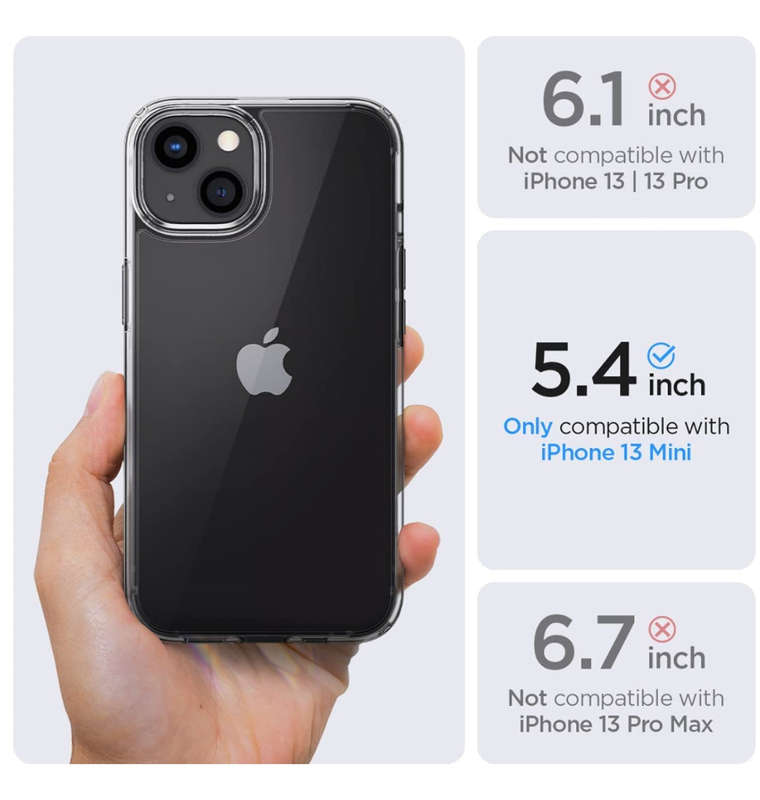 IPHONE 13 MINI PREMIUM ULTRA HYBRID CRYSTAL CASE CLEAR | SPIGEN