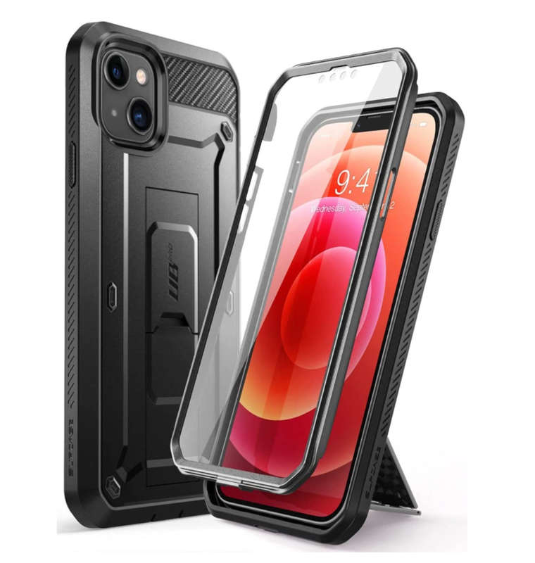 IPHONE 13 FULL BODY RUGGED PROTECTIVE CASE WITH SCREEN PROTECTOR BLACK | SUPCASE