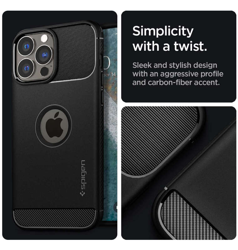 IPHONE 13 PRO PREMIUM RUGGED CASE BLACK | SPIGEN
