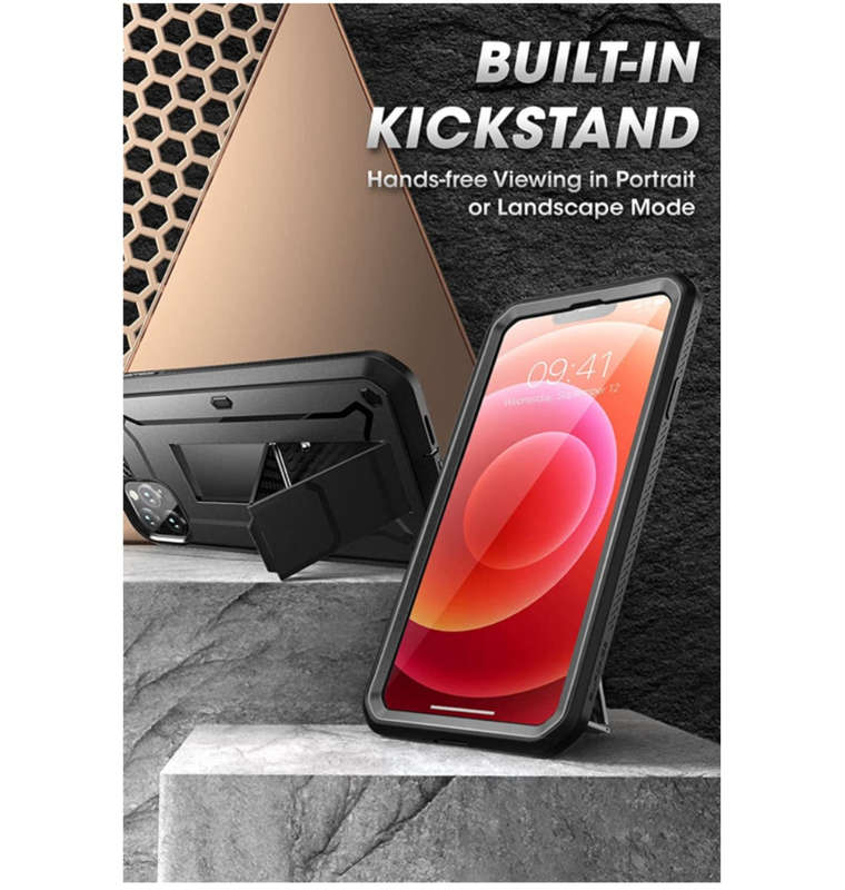 IPHONE 13 PRO FULL BODY RUGGED PROTECTIVE CASE WITH SCREEN PROTECTOR BLACK | SUPCASE
