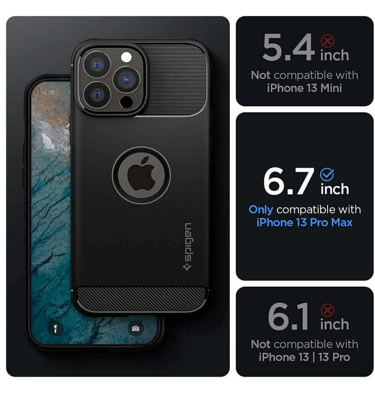 IPHONE 13 PRO MAX PREMIUM RUGGED CASE BLACK | SPIGEN