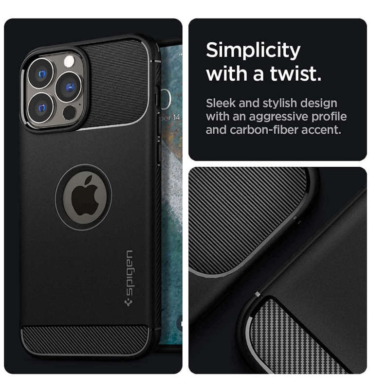 IPHONE 13 PRO MAX PREMIUM RUGGED CASE BLACK | SPIGEN