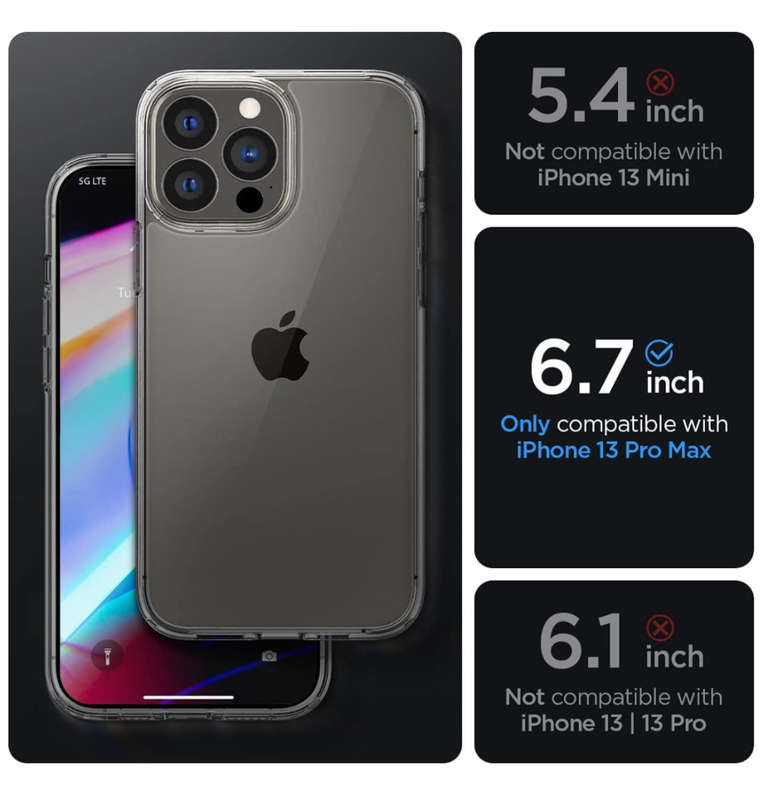 IPHONE 13 PRO MAX PREMIUM ULTRA HYBRID CRYSTAL CASE CLEAR | SPIGEN