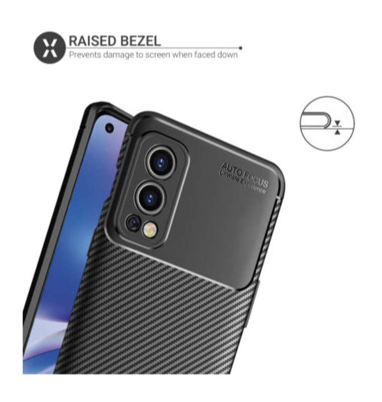 ONEPLUS NORD 2 5G (2021) SLIM CARBON FIBRE CASE BLACK | OLIXAR