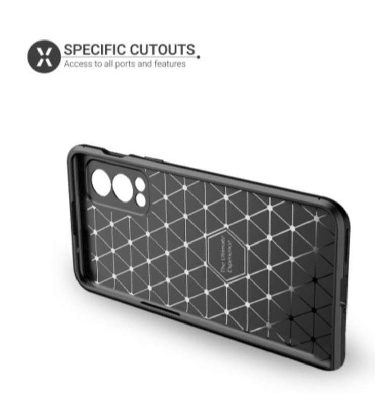 ONEPLUS NORD 2 5G (2021) SLIM CARBON FIBRE CASE BLACK | OLIXAR