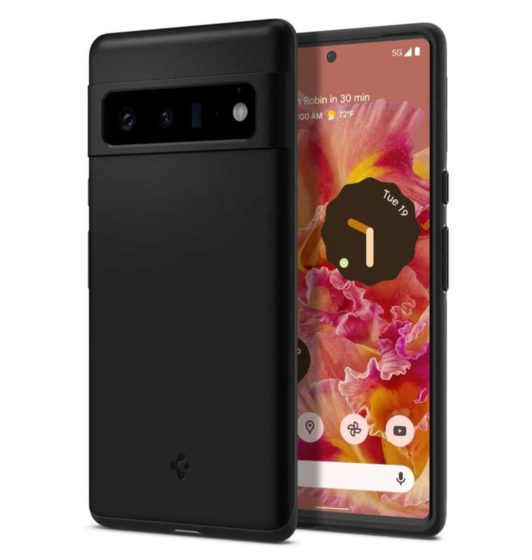 GOOGLE PIXEL 6 PRO PREMIUM SLIM THIN FIT CASE BLACK | SPIGEN