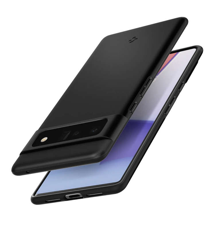 GOOGLE PIXEL 6 PRO PREMIUM SLIM THIN FIT CASE BLACK | SPIGEN