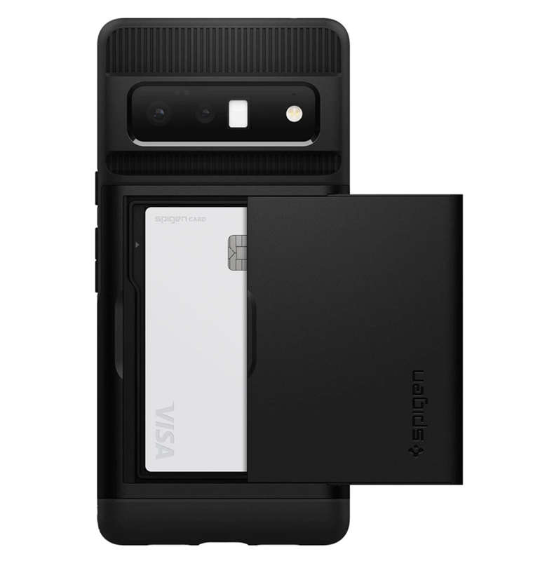 GOOGLE PIXEL 6 PRO PREMIUM SLIM ARMOR CARD CASE BLACK | SPIGEN
