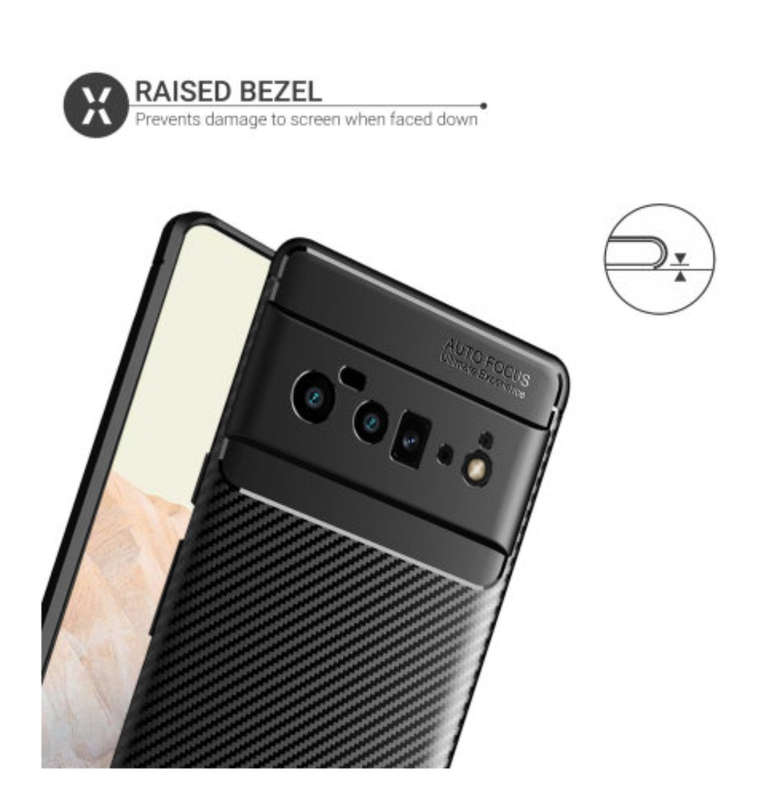 GOOGLE PIXEL 6 PRO PREMIUM SLIM CARBON FIBRE CASE BLACK | OLIXAR