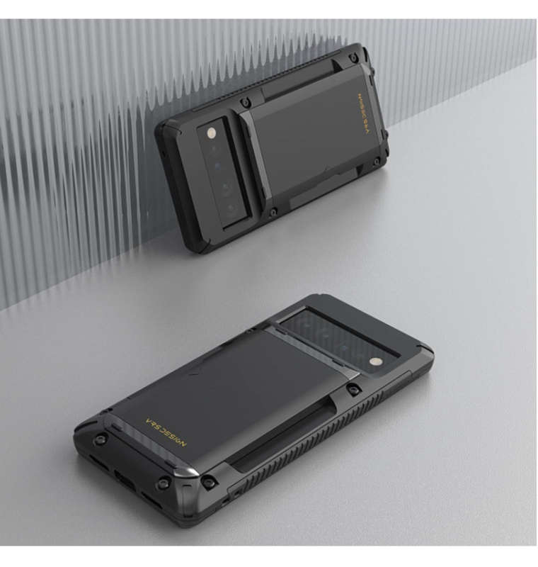 GOOGLE PIXEL 6 PRO PREMIUM RUGGED DAMDA GLIDE CARD CASE BLACK | VRS DESIGN
