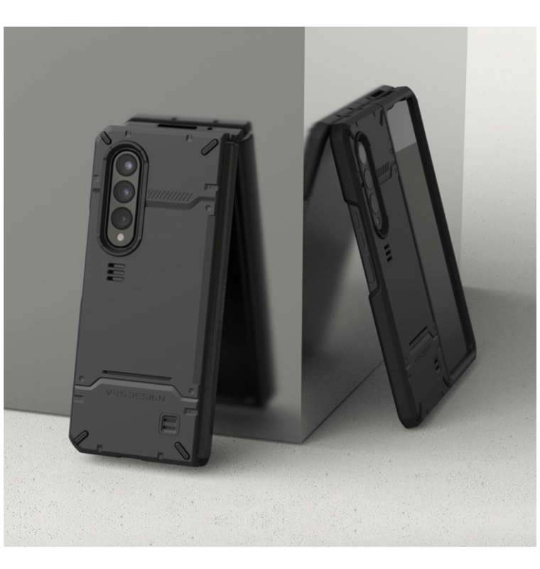 SAMSUNG GALAXY Z FOLD 3 5G PREMIUM RUGGED HARD DROP CASE BLACK | VRS DESIGN