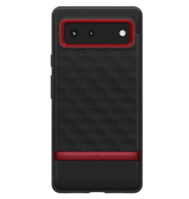 GOOGLE PIXEL 6 PREMIUM PARALLAX SERIES PROTECTIVE CASE BLACK/RED | CASEOLOGY
