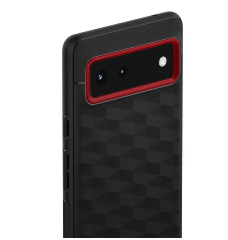 GOOGLE PIXEL 6 PREMIUM PARALLAX SERIES PROTECTIVE CASE BLACK/RED | CASEOLOGY