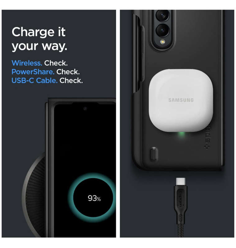 SAMSUNG GALAXY Z FOLD 3 5G PREMIUM THIN FIT P BLACK | SPIGEN