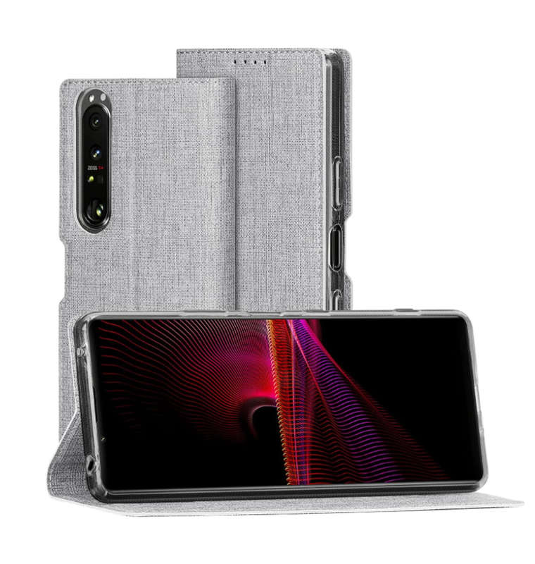 SONY XPERIA 1iii (2021) SLIM FLIP FOLIO WALLET CASE BLACK
