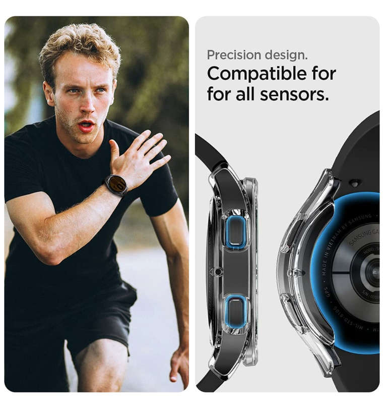 SAMSUNG GALAXY WATCH 4 PREMIUM ULTRA HYBRID SCREEN PROTECTOR CASE 44MM CLEAR | SPIGEN