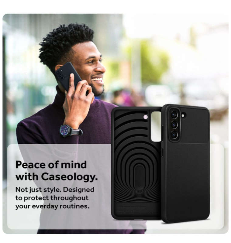 SAMSUNG GALAXY S21 FE PREMIUM VAULT SERIES PROTECTIVE CASE SANDSTONE BLACK | CASEOLOGY