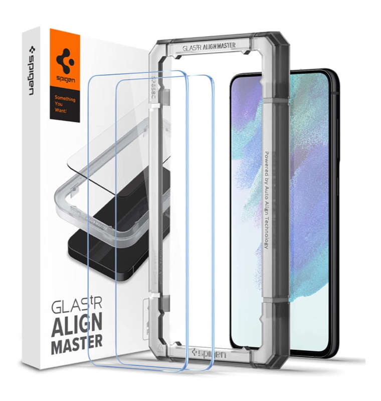 SAMSUNG GALAXY S21 FE GLAS.TR PREMIUM TEMPERED GLASS SCREEN PROTECTOR 2PK | SPIGEN