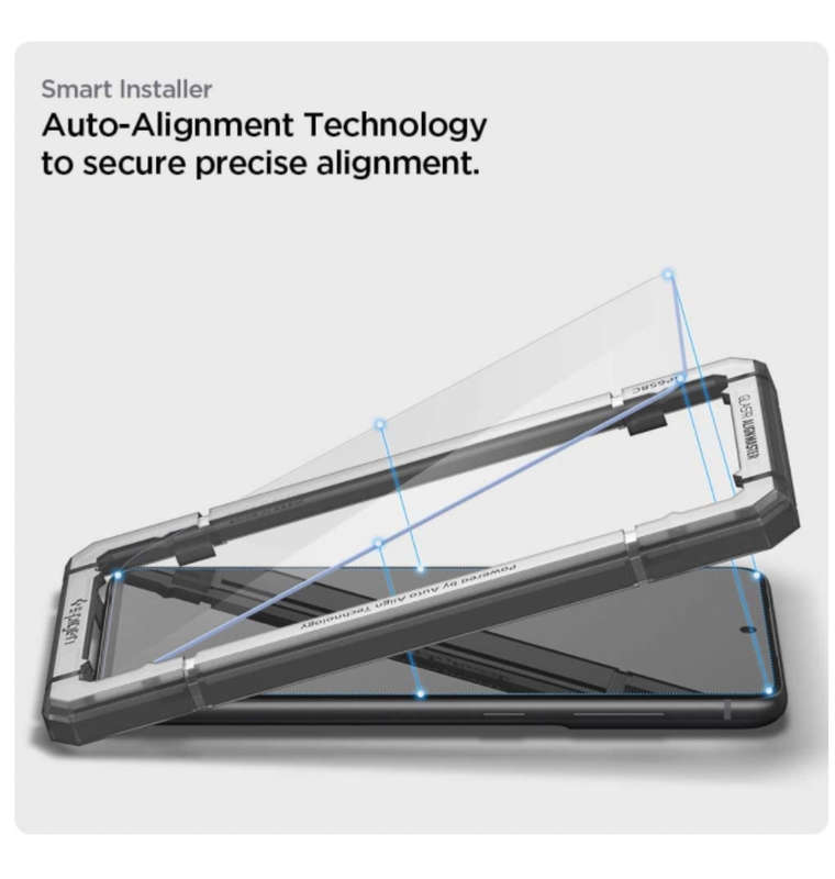 SAMSUNG GALAXY S21 FE GLAS.TR PREMIUM TEMPERED GLASS SCREEN PROTECTOR 2PK | SPIGEN