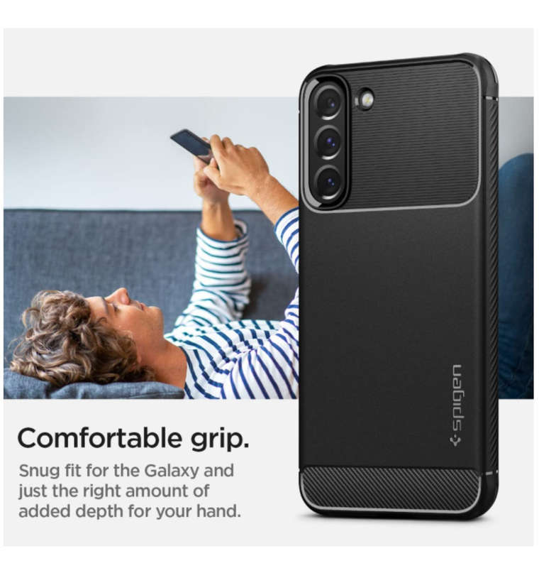 SAMSUNG GALAXY S22 PREMIUM RUGGED CASE BLACK | SPIGEN