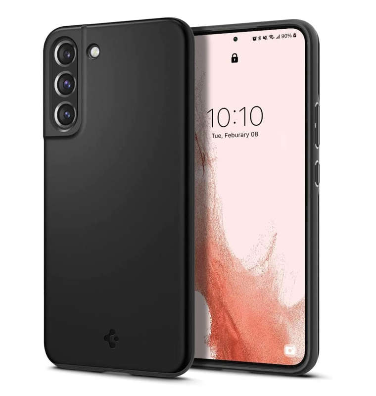 SAMSUNG GALAXY S22 PREMIUM SLIM THIN FIT CASE BLACK | SPIGEN