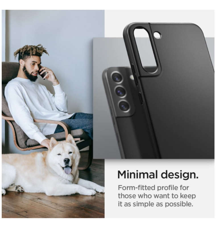 SAMSUNG GALAXY S22 PREMIUM SLIM THIN FIT CASE BLACK | SPIGEN