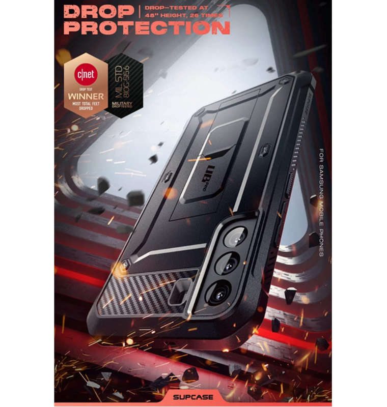 SAMSUNG GALAXY S22 FULL BODY RUGGED PROTECTIVE CASE BLACK | SUPCASE