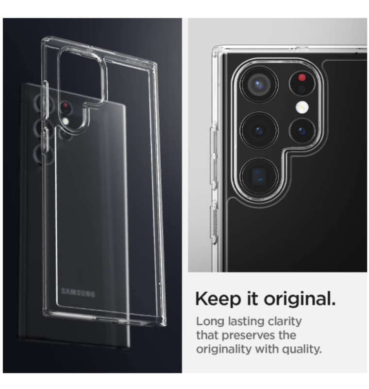 SAMSUNG GALAXY S22 ULTRA PREMIUM ULTRA HYBRID CRYSTAL CASE CLEAR | SPIGEN