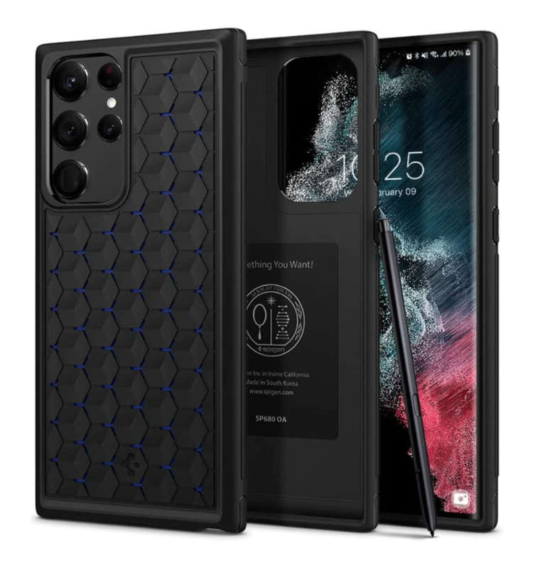 SAMSUNG GALAXY S22 ULTRA PREMIUM CRYO ARMOR CASE BLACK | SPIGEN