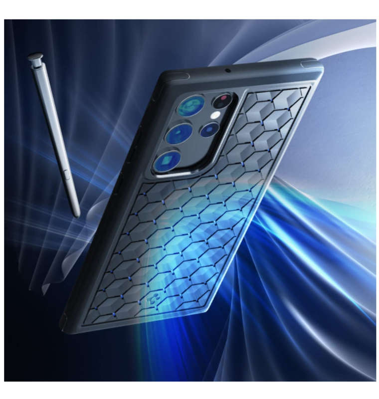 SAMSUNG GALAXY S22 ULTRA PREMIUM CRYO ARMOR CASE BLACK | SPIGEN
