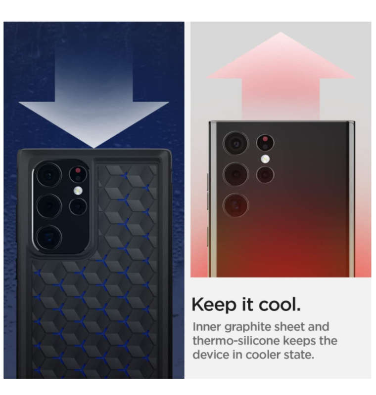 SAMSUNG GALAXY S22 ULTRA PREMIUM CRYO ARMOR CASE BLACK | SPIGEN