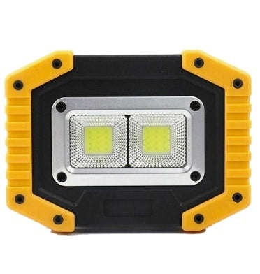 COB LED 30W USB RECHARGEABLE PORTABLE SPOT LIGHT WITH POWERBANK YELLOW