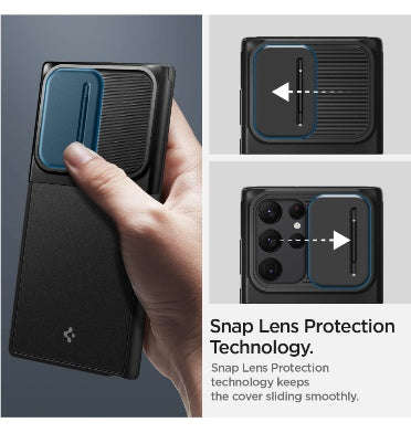 SAMSUNG GALAXY S22 ULTRA PREMIUM SLIM OPTIK ARMOR CASE BLACK | SPIGEN