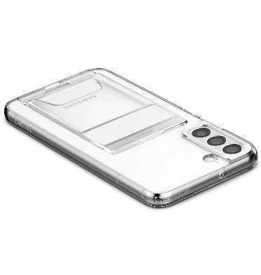 SAMSUNG GALAXY S22+ PREMIUM SLIM ARMOR DUAL SLOT CARD CASE CRYSTAL CLEAR | SPIGEN