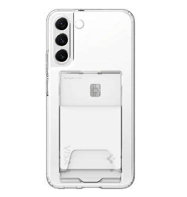 SAMSUNG GALAXY S22+ PREMIUM SLIM ARMOR DUAL SLOT CARD CASE CRYSTAL CLEAR | SPIGEN