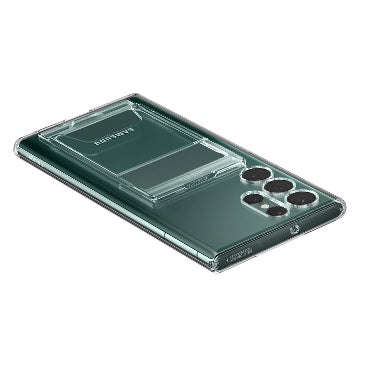 SAMSUNG GALAXY S22 ULTRA PREMIUM SLIM ARMOR DUAL SLOT CARD CASE CRYSTAL CLEAR | SPIGEN