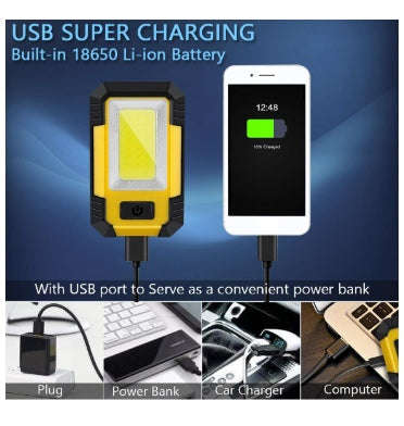 WARSUN 30W USB RECHARGEABLE PORTABLE LED LIGHT WITH MAGNETIC BASE