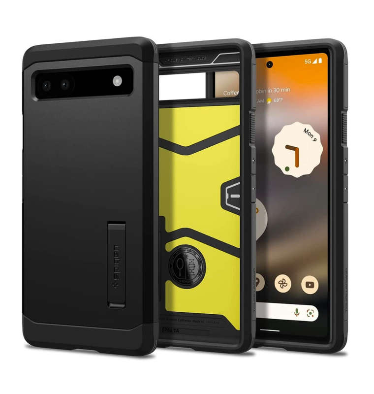 GOOGLE PIXEL 6A PREMIUM TOUGH ARMOR CASE BLACK | SPIGEN