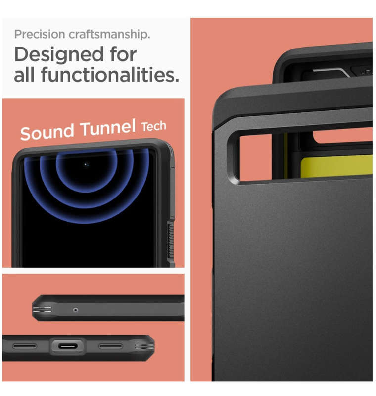 GOOGLE PIXEL 6A PREMIUM TOUGH ARMOR CASE BLACK | SPIGEN