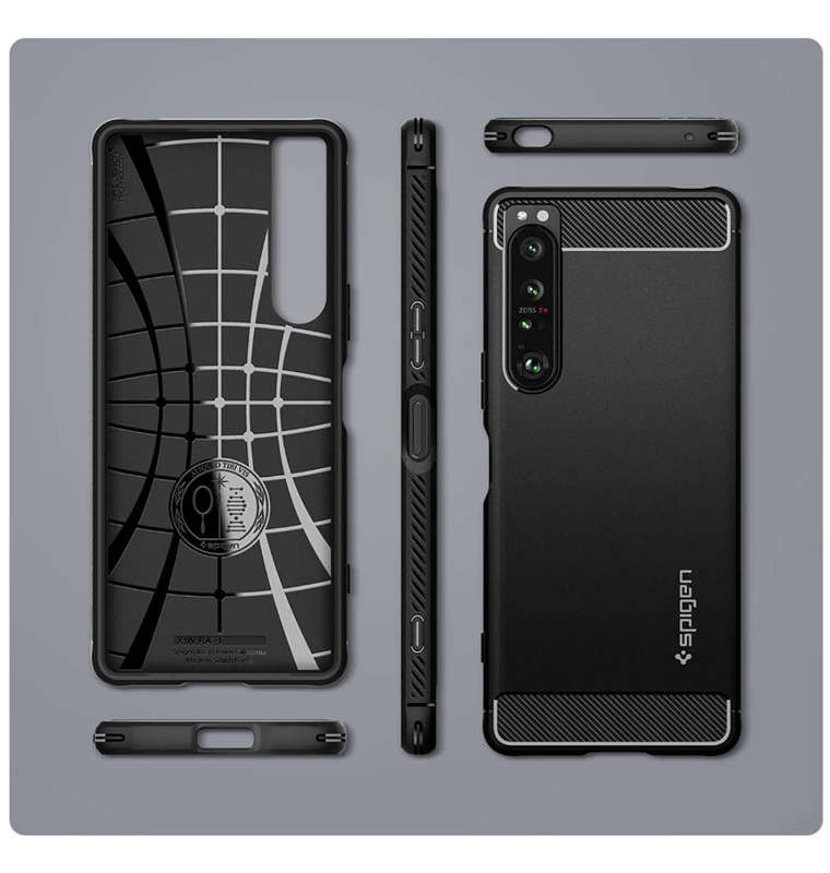 SONY XPERIA 1 IV PREMIUM RUGGED ARMOR CASE BLACK | SPIGEN